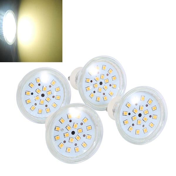 4 st 3W GU10 18 lysdioder Spot Light Lamp Värmare Vit Glödlampa
