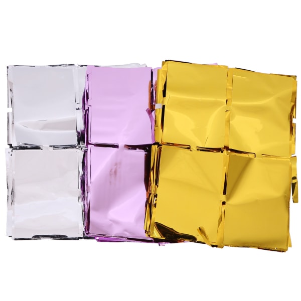 2Pcs Square Foil Fringe Backdrop Curtain Tinsel Curtain