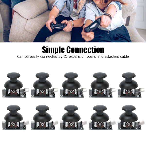 10 st Joystick-sensorer Spelkontrollmodul X Y Dubbla Axlar Ersättningsset för PS2