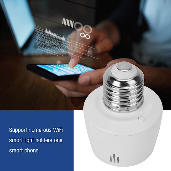 Wifi Smart Light Holder E27 Ljuslamphållare Fungerar för