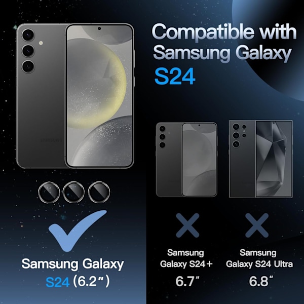 Samsung Galaxy S24 Kameraskydd med 9H Härdat Glas