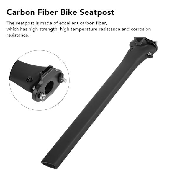 Högpresterande Ultralätt Cykelsadelstolpe i Kolfiber, Utbytbar Klämdesign För Förbättrad Korrosionsbeständighet Och Formstabilitet, Optimal