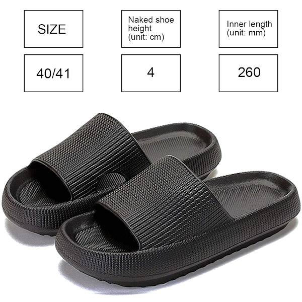Molnslippers för kvinnor och män, massageslippers för dusch och badrum