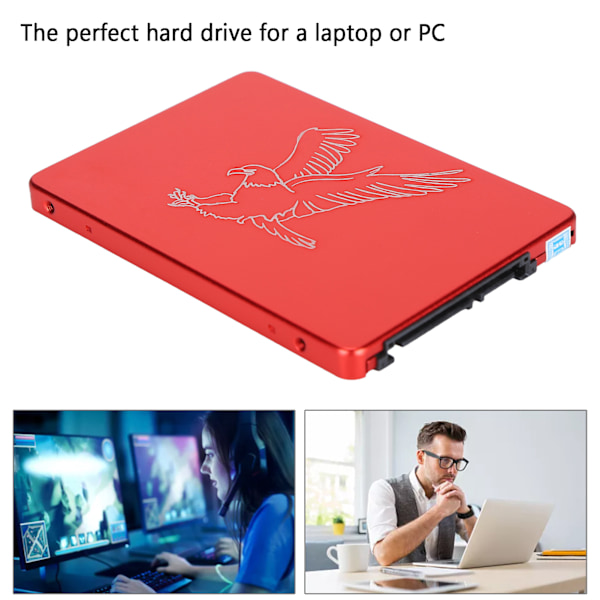 Hsthe Sea Mobile Solid State Disk Portabel 2.5 Tum Metall Örn Röd Extern SSD för PC Dator 8GB