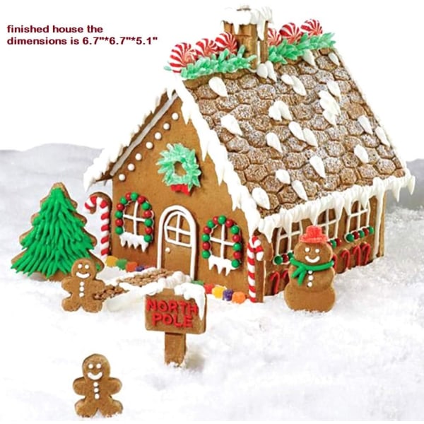 (Set of 10) Gingerbread House Cookie Cutter Set, Bake Your Own