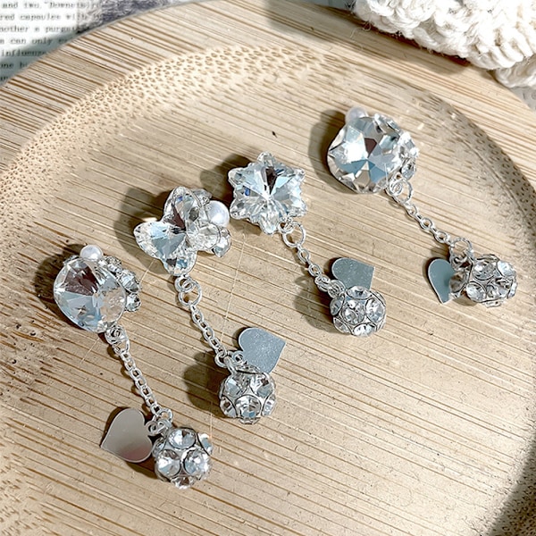 12 st 3D nagelberlocker dingla nagel strass nagelkristaller legering