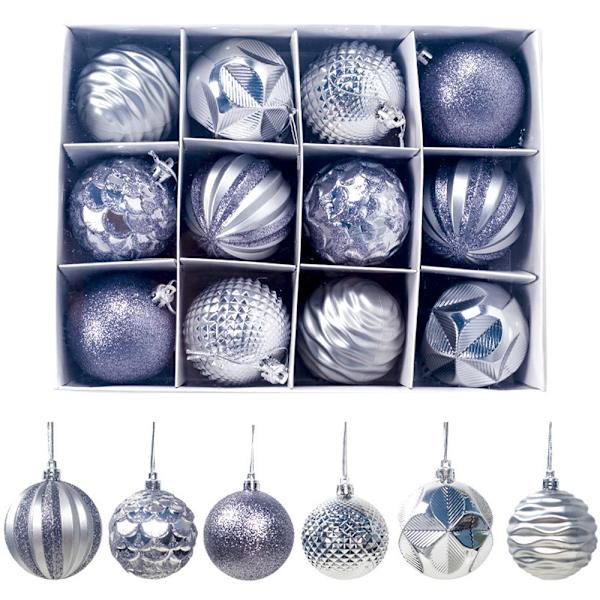 12 PCS Christmas Ball Ornaments for Xmas Tree Decor 2.36"