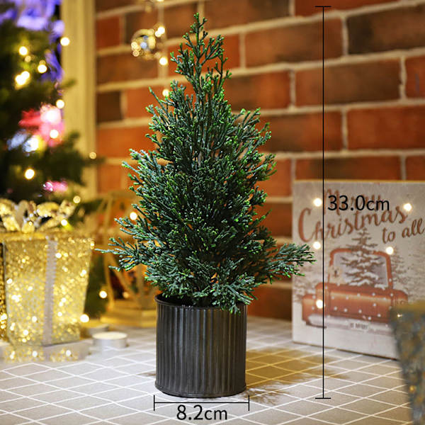 Flocking artificial Christmas tree, desktop cedar Christmas