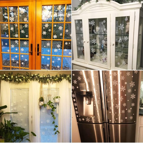 2 sets of multi-color optional static snowflake window glass