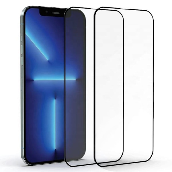 2-Pack iPhone 13 / 13 Pro Härdat glas Heltäckande Skärmskydd