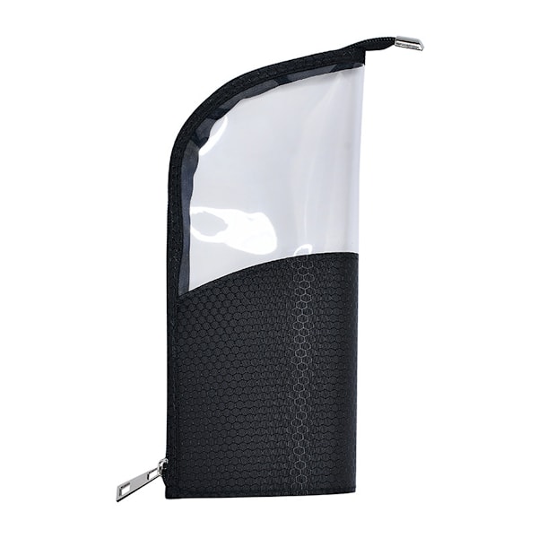 Dam Handhållen Halvrund Transparent Sminkväska Sminkborste Organizer Väska black