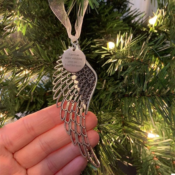 2022 Christmas Ornaments Angel Wing/Bell Charm,Personalize