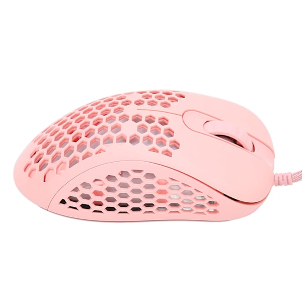 Gamingmus Stabil Överföring Bekvämt Grepp Flexibel Användning Ergonomisk Design Lätt Trådbunden RGB PC Gaming Mus Rosa