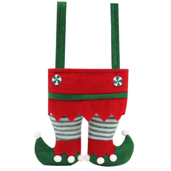 Christmas Pants Wine Bags, Candy Bags, Elf Boots Storage Bags,