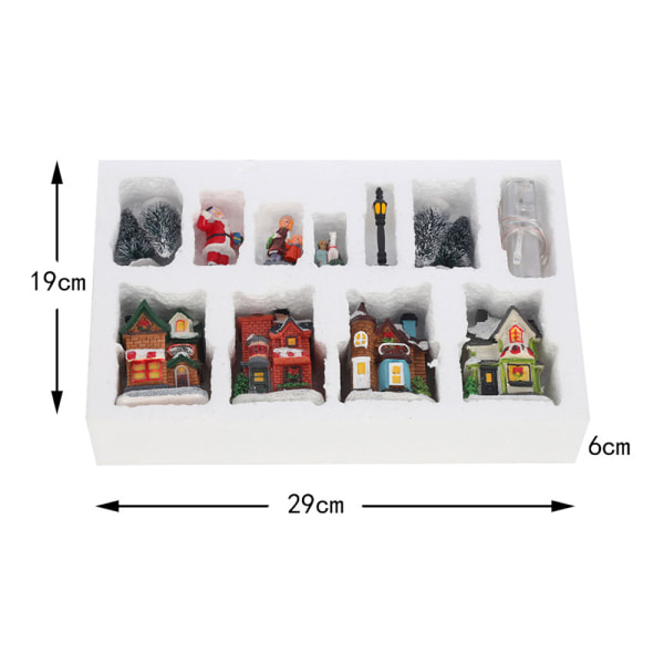 Christmas Village Sets, Resin Christmas Decor with LED Light