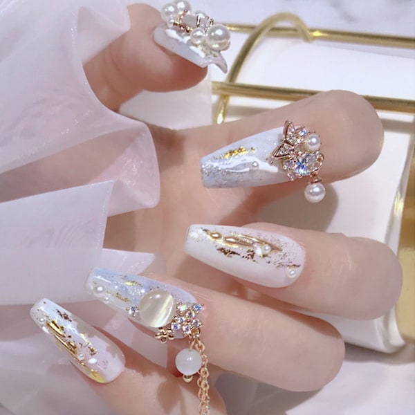 12 st 3D nagelberlocker dingla nagelrhinestone glas nagelkristaller