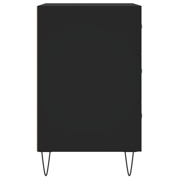 vidaXL Sängbord svart 40x40x66 cm konstruerat trä Svart