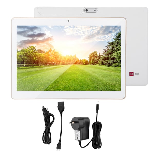 MY-KT6582 10in HD Tablet Guld 1+16G för Android 4.4 100-240V Vit AU