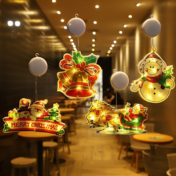 Christmas window stickers hanging lights, atmosphere lights,LED
