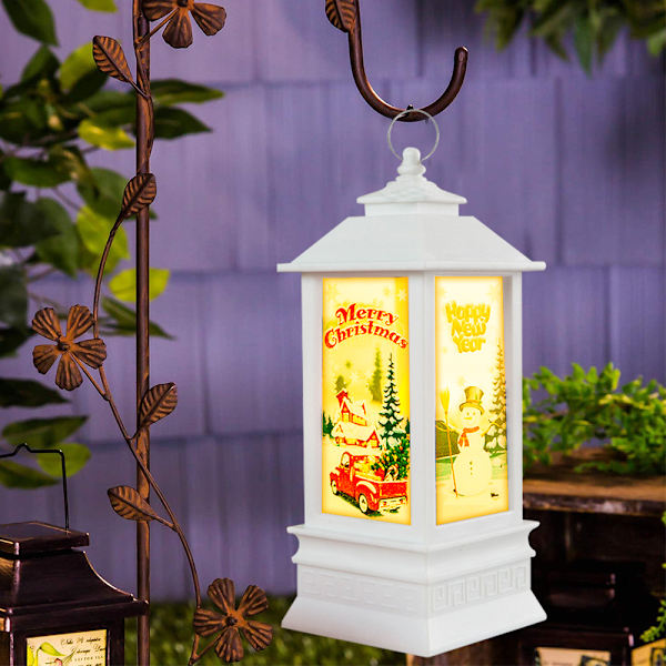 Christmas lantern candlestick lamp night light old man snowman