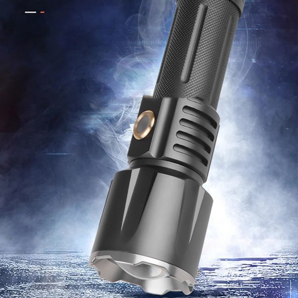 LED-ficklampor med högt ljusflöde, USB C-uppladdningsbar med magnetisk bas & klämma för EDC, aluminiumlegeringsmaterial, superljus taktisk för camping & vandring