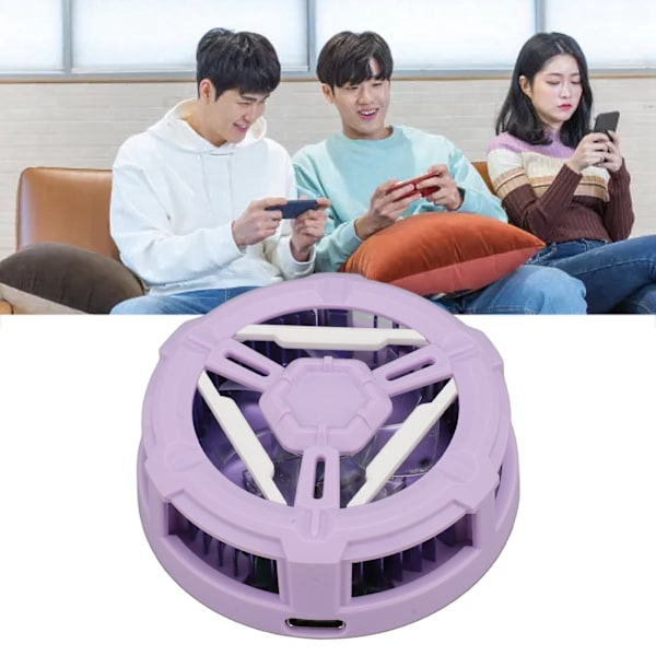 Telefonkylare Bra Värmeavledning Snabb Kylning Magnetisk Aluminium Uppladdningsbar Mobiltelefon Radiator för Spelplatta Sakura Lila