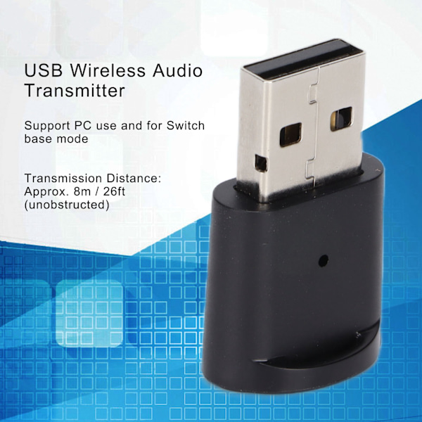 USB Trådlös Ljudsändare USB WiFi Bluetooth 5.0 Sändare för Switch Docka och PC