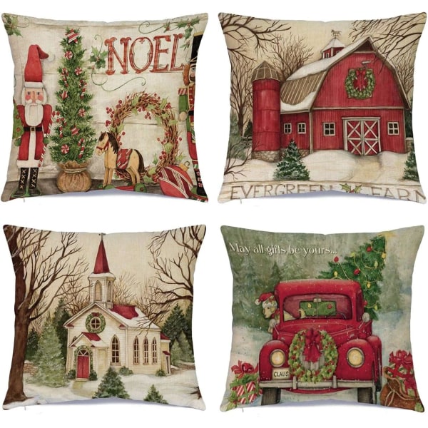 Christmas Decorations Christmas Pillow Covers 18 x 18 Inches