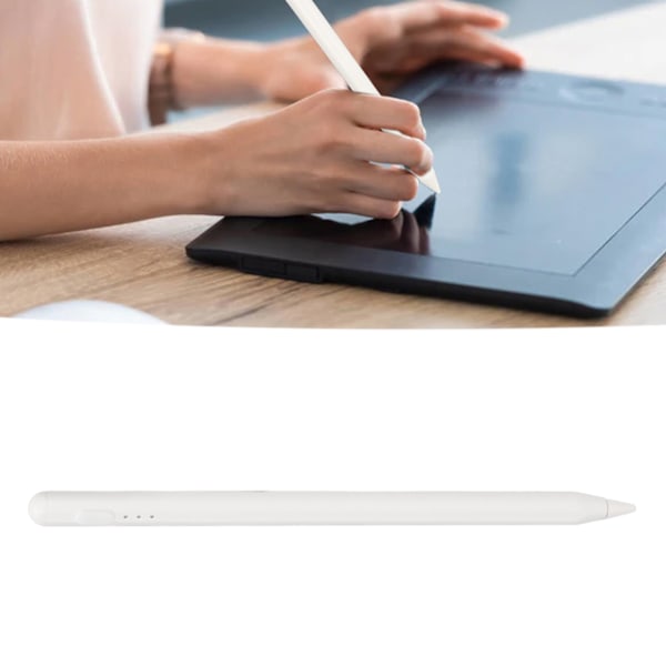 T12 Aktiv Kapacitiv Stylus med 2 Utbytbara Spetsar USB-Laddning Pekskärmspenna för IOS Surfplatta