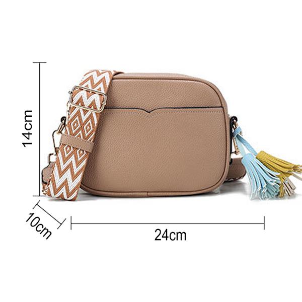 Crossbody-väskor för kvinnor, snygg axelväska med bred rem, daglig