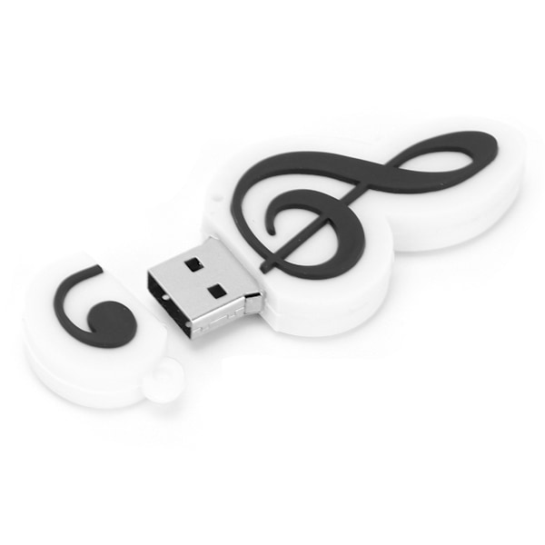 Tecknad U Disk Vit Anteckningsutseende Höghastighets Masslagring Flash Drive Minnesenhet 32GB