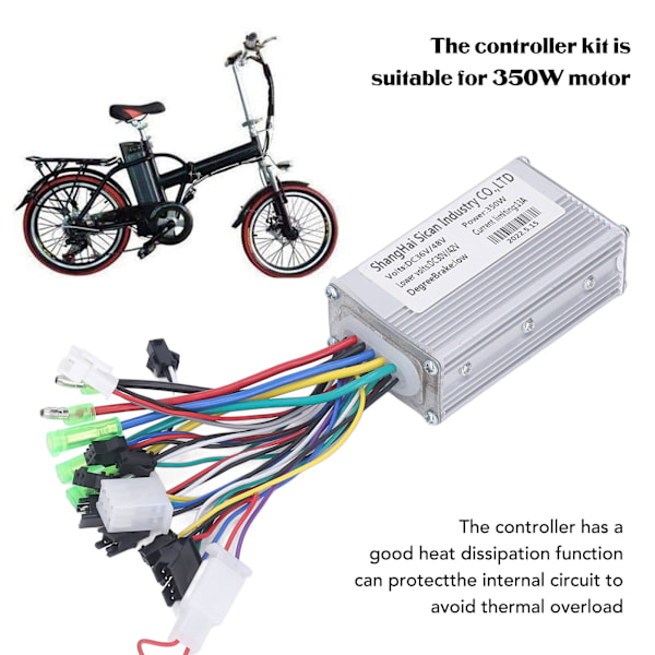 Borstlös Motorstyrenhet för DIY Elcyklar, Vattentät M5 LCD Display Mätare Värmeavledning Metallhölje
