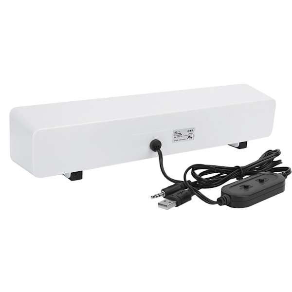 SADA D6 Hem Skrivbord Liten Högtalare Bas Multimedia Aktiv USB Bar Högtalarlåda Vit