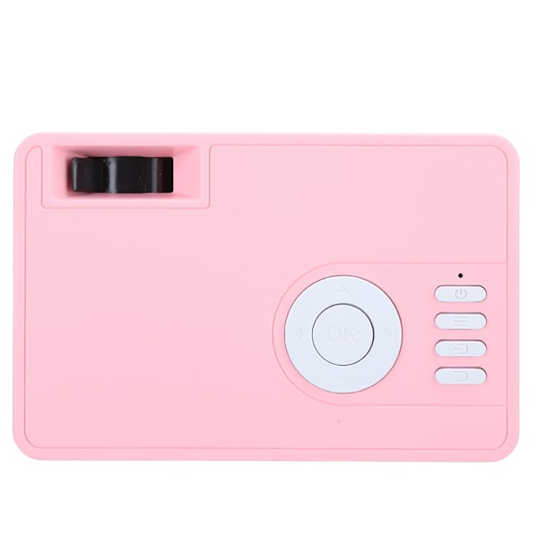 1080p Högupplöst LED Portabel Projektor Smart Hemmabio Vit Rosa 100‑240VAU Kontakt