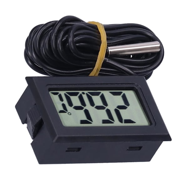 Digital Termometer Mini LCD Trådbunden Elektronisk Temperaturmätare FY13001Svart