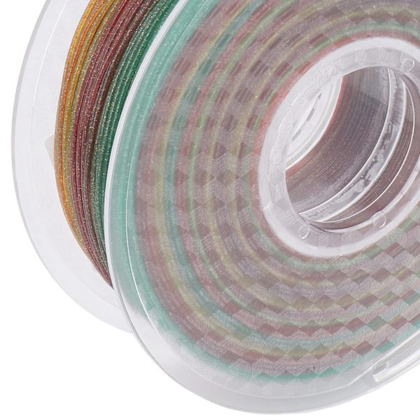 3D-skrivarfilament 1.75mm Multicolor Silke PLA Filamentpaket Hög Transparens God Styrka Påfyllningsfilament