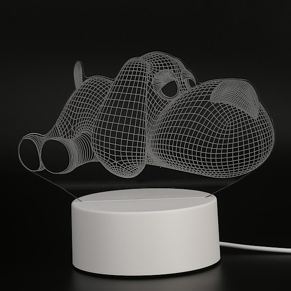 Nattlampa söt 3D valpform tecknad nattlampa sovrum