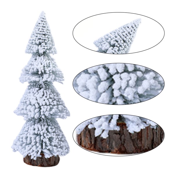 1 Flocked Cedar Tree with Lights Desktop Christmas Tree