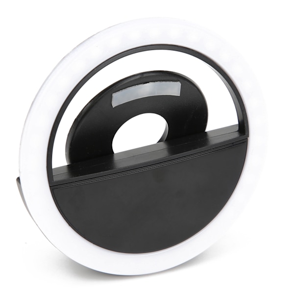 5600K 36LED Tre Lägen Dimbar Ring Fill Light för Mobiltelefon Surfplatta PC Fotografering Kamera Inspelning Universal Svart