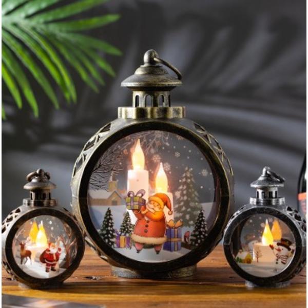 Green Tree Christmas Deco Flameless Flickering Candles with