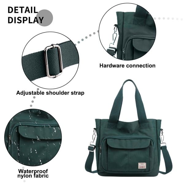 Dam Canvas Tote Väska Axelväska Crossbody Väska Liten Handväska