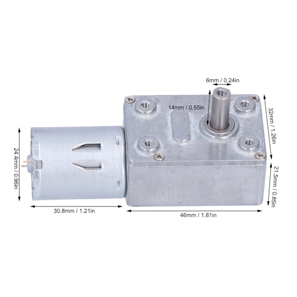 DC 24V Maskhjulsmotor med Regulator Hög Vridmoment Mini Turbinreducerare för Robotar Elektroniska Lås 24V40RPM