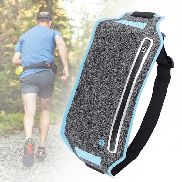 Löparyggsäck, Elastiskt träningsbälte med snabbkoppling, Andningsbart tyg, Hands Free, Vattenavvisande, Reflexremsa för utomhusbruk