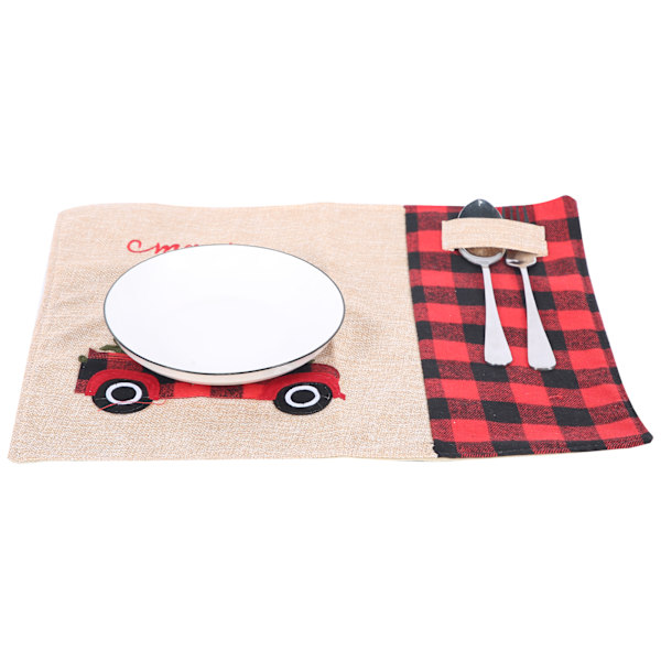 Cartoon Placemat Linnedukning Mat Jul Dekorationer