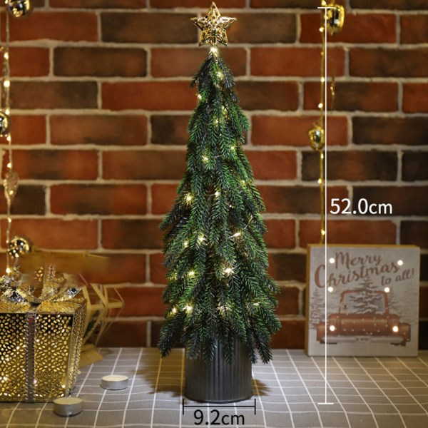 Flocking artificial Christmas tree, desktop cedar Christmas