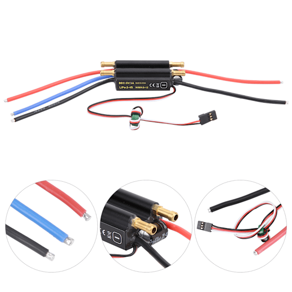 30A RC Båt ESC, Kraftfull Funktion Och Dubbelkanalig Dränering, Snabb Nedkylning För 450mm Båtmodell, Inbyggd BEC-brytare, Anti-interferens För