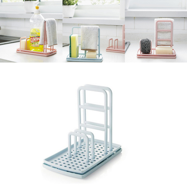 Disktrasehållare Svamp Hållare Ställ Rack Organizer Svamp