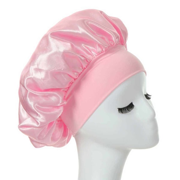 Sovmössa - Satin Bonnet - Sleep Cap Rosa One Size rosa
