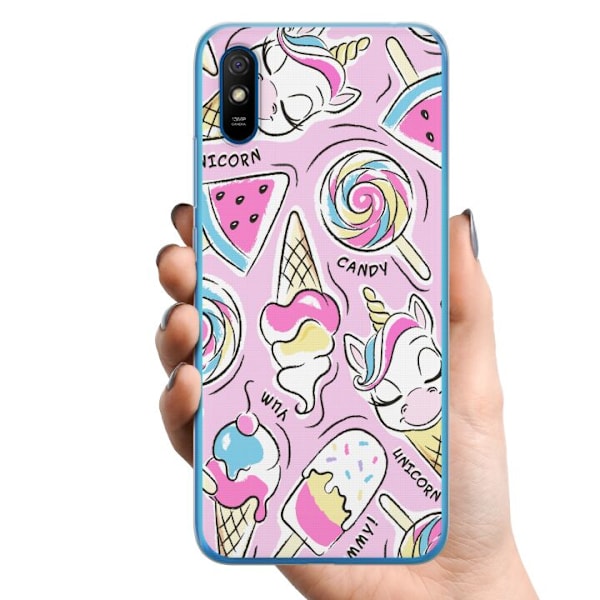 Xiaomi Redmi 9A TPU Mobilskal Unicorn Candy