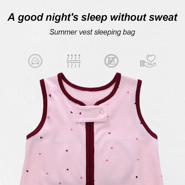 Barnpyjamas i sommar-one-piece ärmlös väst swaddle